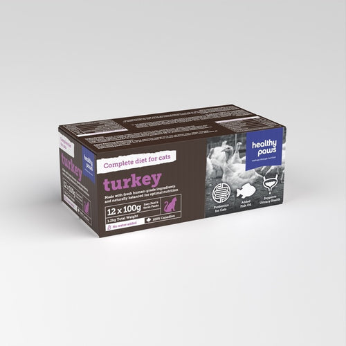 Healthy Paws - Turkey: Complete Feline Diet
