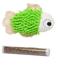 Bud'z - Fish with Catnip Tube - Green