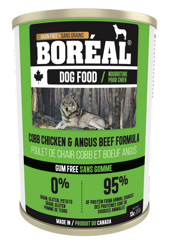 Boréal - Canadian Cobb Chicken & Angus Beef - Dog Food - Grain Free - Complete Diet - All Breeds All Lifestages - Joint Support - Made in Canada