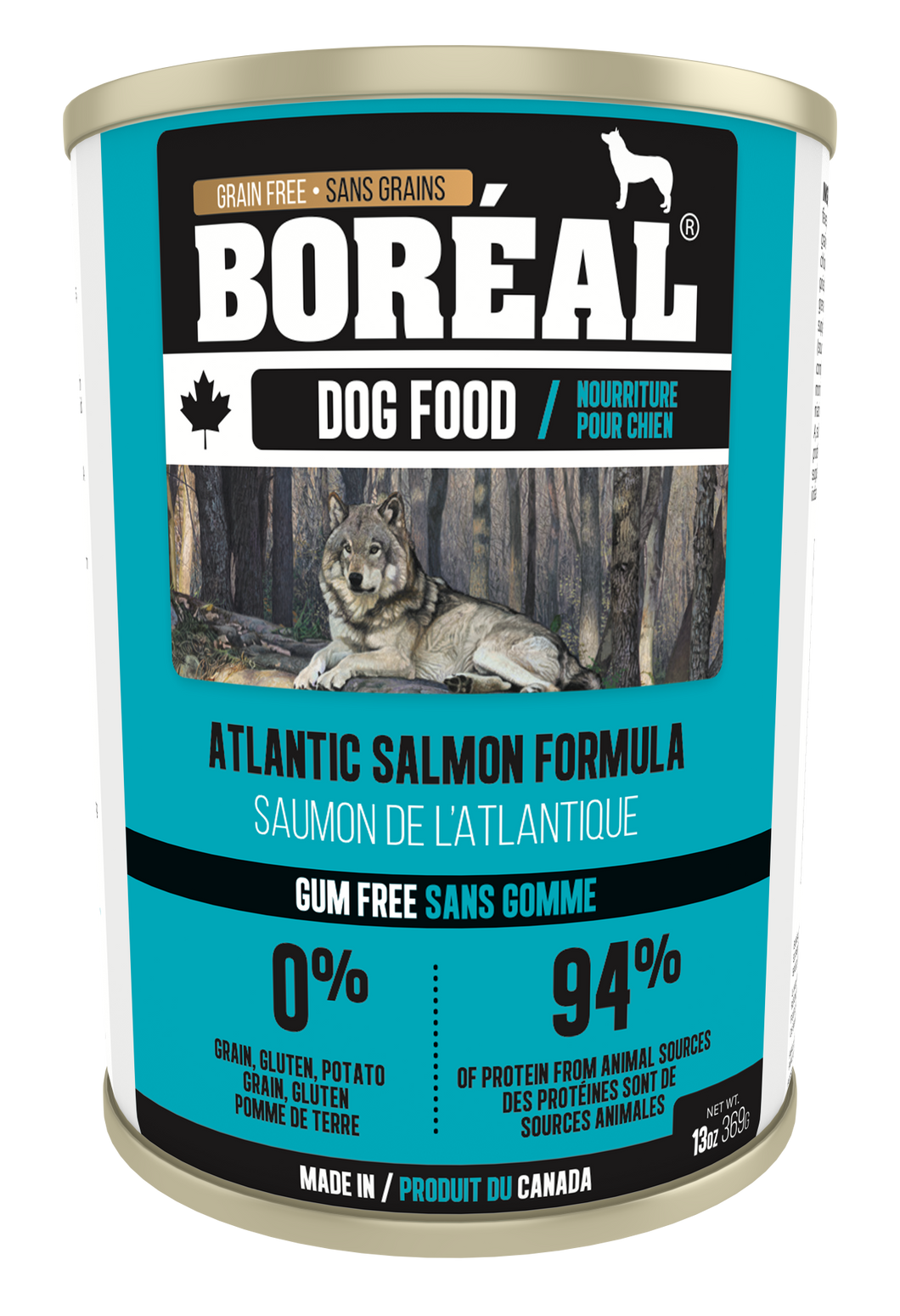 Boréal - Canadian Atlantic Salmon - Dog Food - Gum Free - Complete Diet - All Breed All Lifestage - Healthy Joint Support - Potato Free - Atlantic Salmon - Made in Canada 