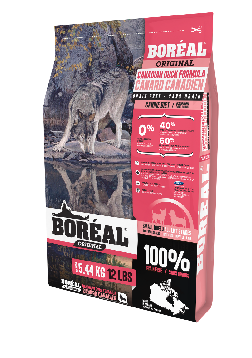 Boréal - Original Small Breed Duck - Grain Free - Low Glycemic Index - Canadian - Made in Canada