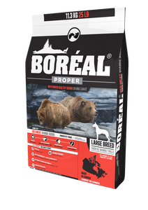 Boréal - Proper Large Breed Red Meat Low Carb Grain Inclusive Dog Food - Low Glycemic - Large Kibble - Canadian Pork Meal - Glucosamine Fortified - North American Minerals - New Zealand Lamb Meal - Potato Free - Made in Canada