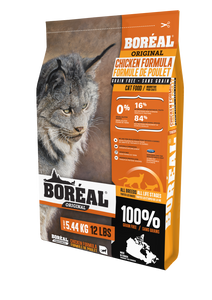 Boréal - Original Chicken Grain Free Cat Food - Made with Fresh Meat - Low Glycemic Index - All Breeds All Lifestages - Canadian Chicken - Free Run Chicken from Ontario & Quebec - Limited Carbohydrate - North American Minerals - Natual Preservatives - Made in Canada