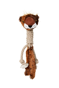 Bud'z - Plush with Cottone Rope Long Neck Dog Toy - Bear