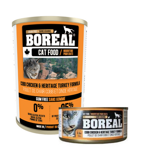 Boréal - Cobb Chicken & Heritage Turkey Cat Food - Grain Free - Free Run Chicken From Ontario & Quebec - Low Glycemic - Limited Carbs - Made in Canada