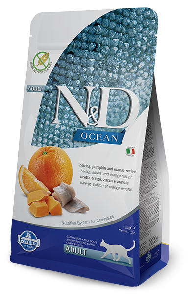 Farmina N&D Ocean, Herring Pumpkin & Orange Cat Food