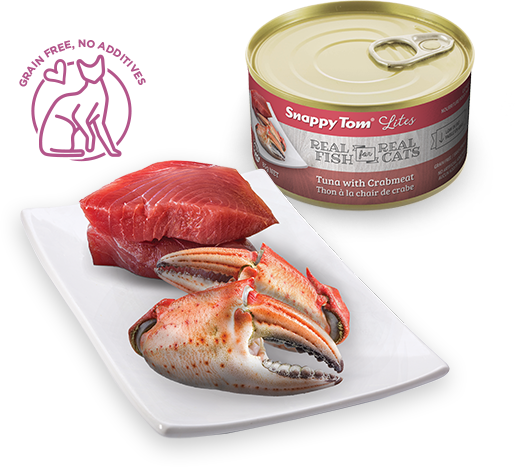 Snappy Tom Lite - Tuna & Crabmeat Cat Food - 3oz