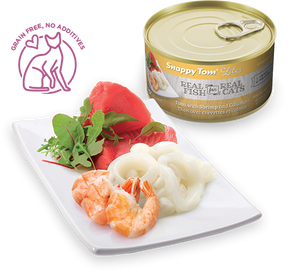 Snappy Tom Lite - Tuna with Shrimp & Calamari Cat Food - 3oz
