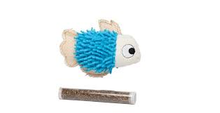 Bud'z - Fish with Catnip Tube - Blue