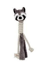 Load image into Gallery viewer, Bud&#39;z - Plush with Cottone Rope Long Neck Dog Toy - Raccoon